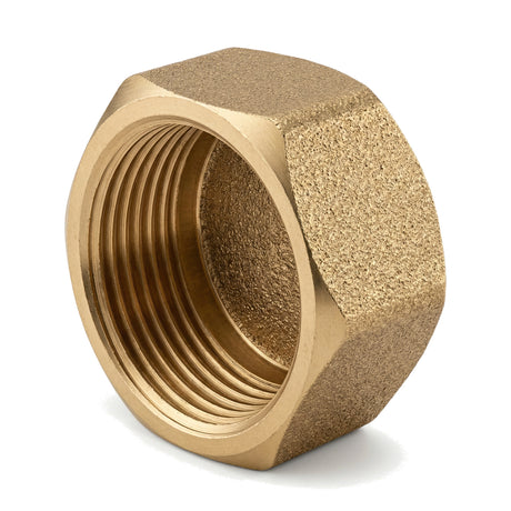 Bouchon femelle à tête hexagonale en laiton CW617N BSP - vue isométrique