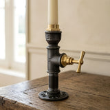 Świecznik Steampunk kran