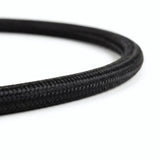 Czarny kabel elektryczny tekstylny - zdjęcie produktu na białym tle 5