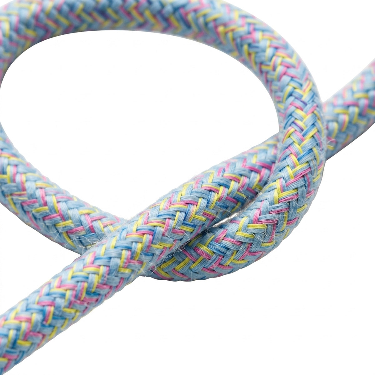 Okrągły kabel w oplocie bawełnianym – Lollipop, zbliżenie oplotu