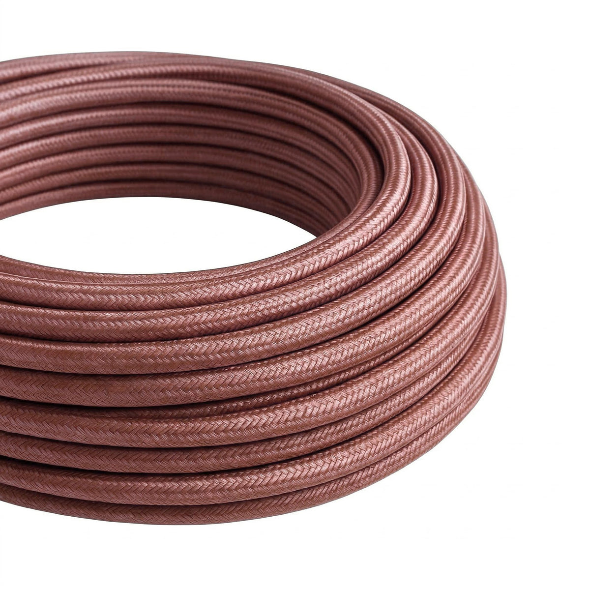 Okrągły kabel w oplocie bawełnianym – Marsala