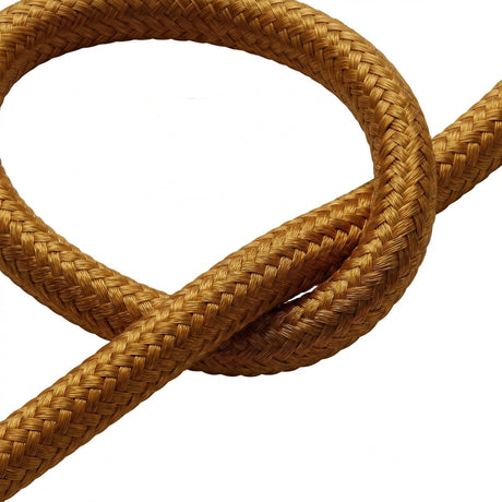 Okrągły kabel w oplocie z efektem jedwabiu – Bursztynowy