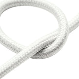 Okrągły kabel w oplocie z efektem jedwabiu – Biel optyczna