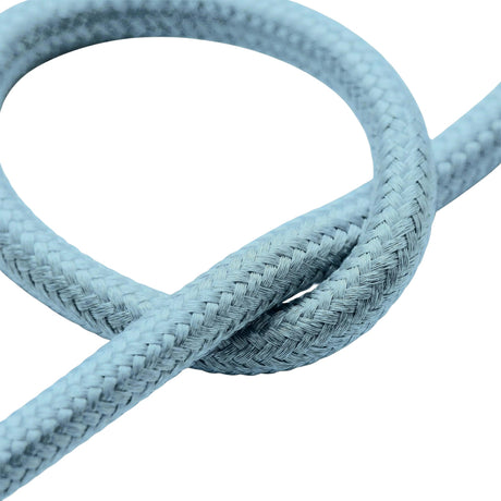 Okrągły kabel w oplocie z efektem jedwabiu – Błękit nieba