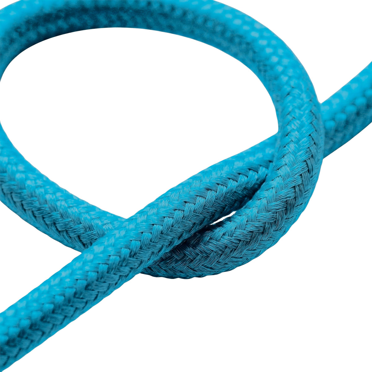 Kabel w oplocie z efektem jedwabiu – Cyjanowy niebieski