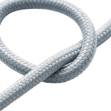 Kabel w oplocie z efektem jedwabiu – Jasny niebiesko-szary