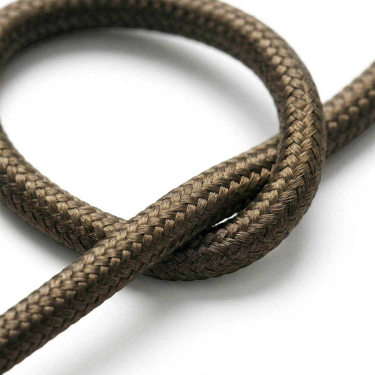 Okrągły kabel w oplocie z efektem jedwabiu – Ciemnoszary