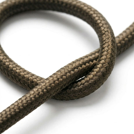 Okrągły kabel w oplocie z efektem jedwabiu – Ciemnoszary