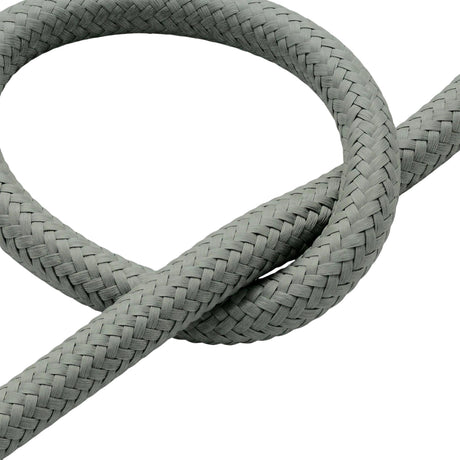 Okrągły kabel w oplocie z efektem jedwabiu – Dymny szary