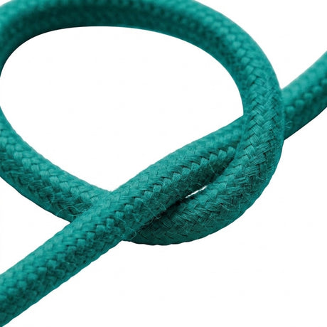 Okrągły kabel w oplocie z efektem jedwabiu – Turkusowy