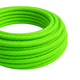 Okrągły kabel w oplocie fluo z efektem jedwabiu – Zielony
