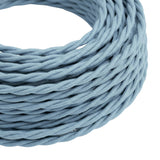 Skręcany kabel w oplocie bawełnianym – Oceaniczny niebieski