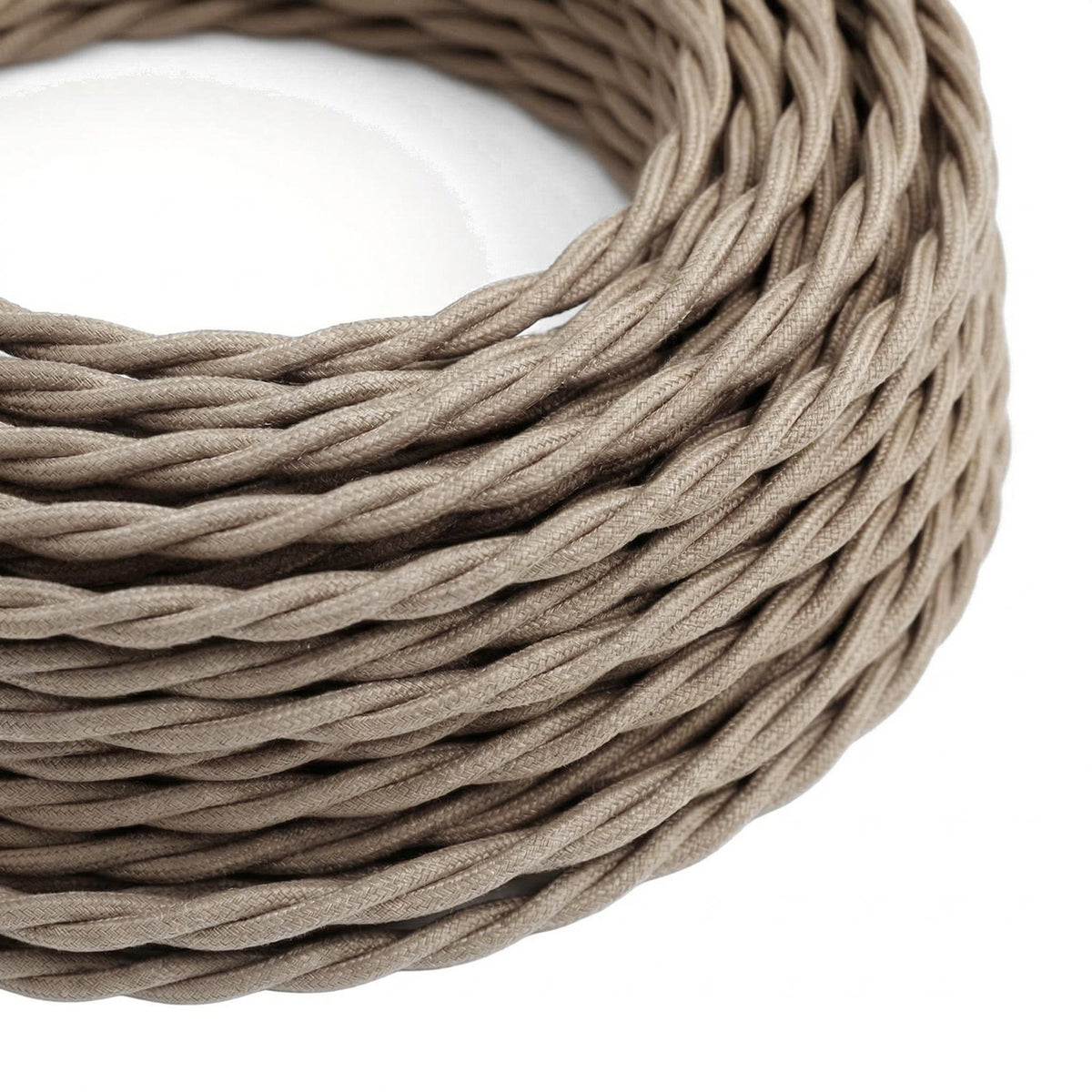 Skręcany kabel w oplocie bawełnianym – Gołębi szary