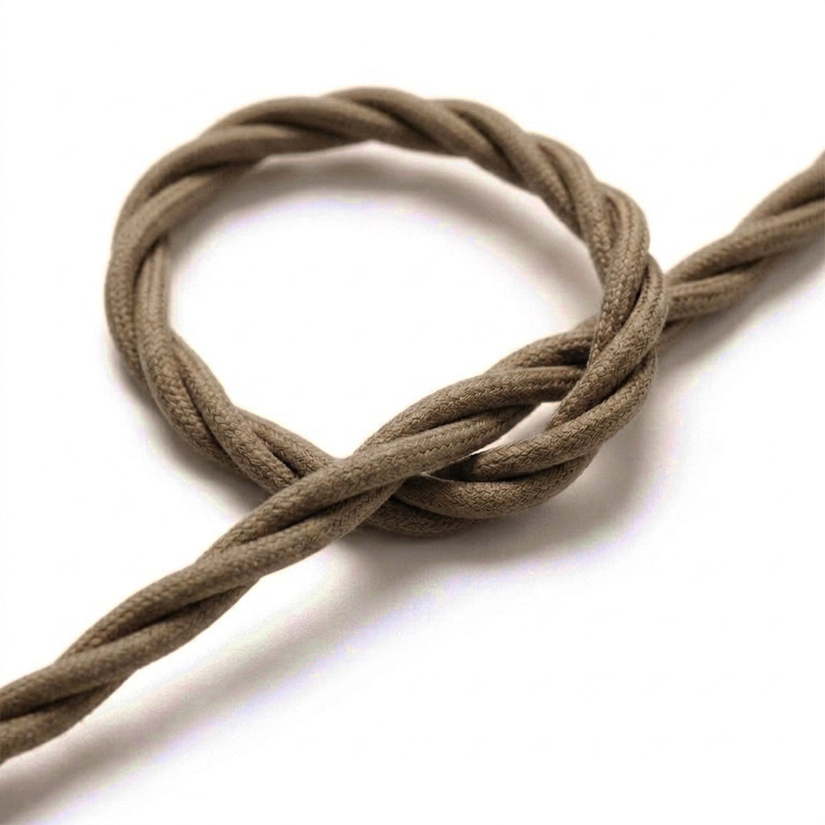Skręcany kabel w oplocie bawełnianym – Gołębi szary