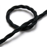 Skręcany kabel w oplocie bawełnianym – Węglowa czerń