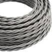Skręcany kabel w oplocie z efektem jedwabiu – Srebrny