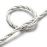 Skręcany kabel w oplocie z efektem jedwabiu – Biel optyczna
