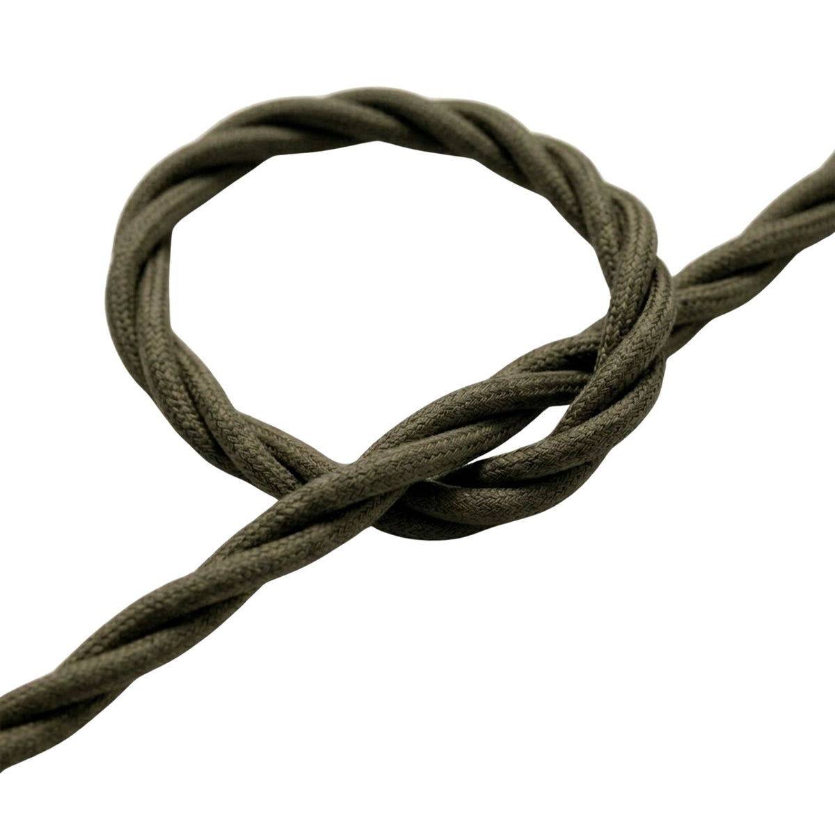 Skręcany kabel w oplocie z efektem jedwabiu – Ciemnoszary