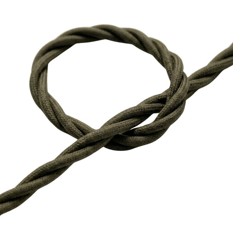 Skręcany kabel w oplocie z efektem jedwabiu – Ciemnoszary