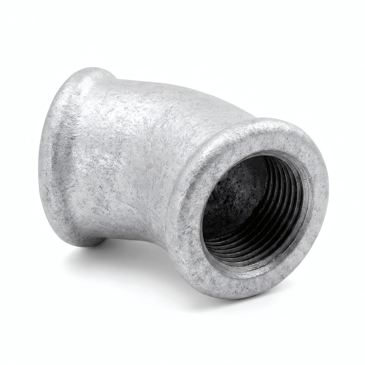 Coude 45° F/F fonte galvanisée - photo produit fond blanc 16