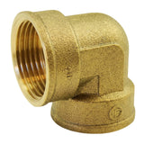 Coude 90° femelle-femelle en laiton CW617N BSP - vue isométrique