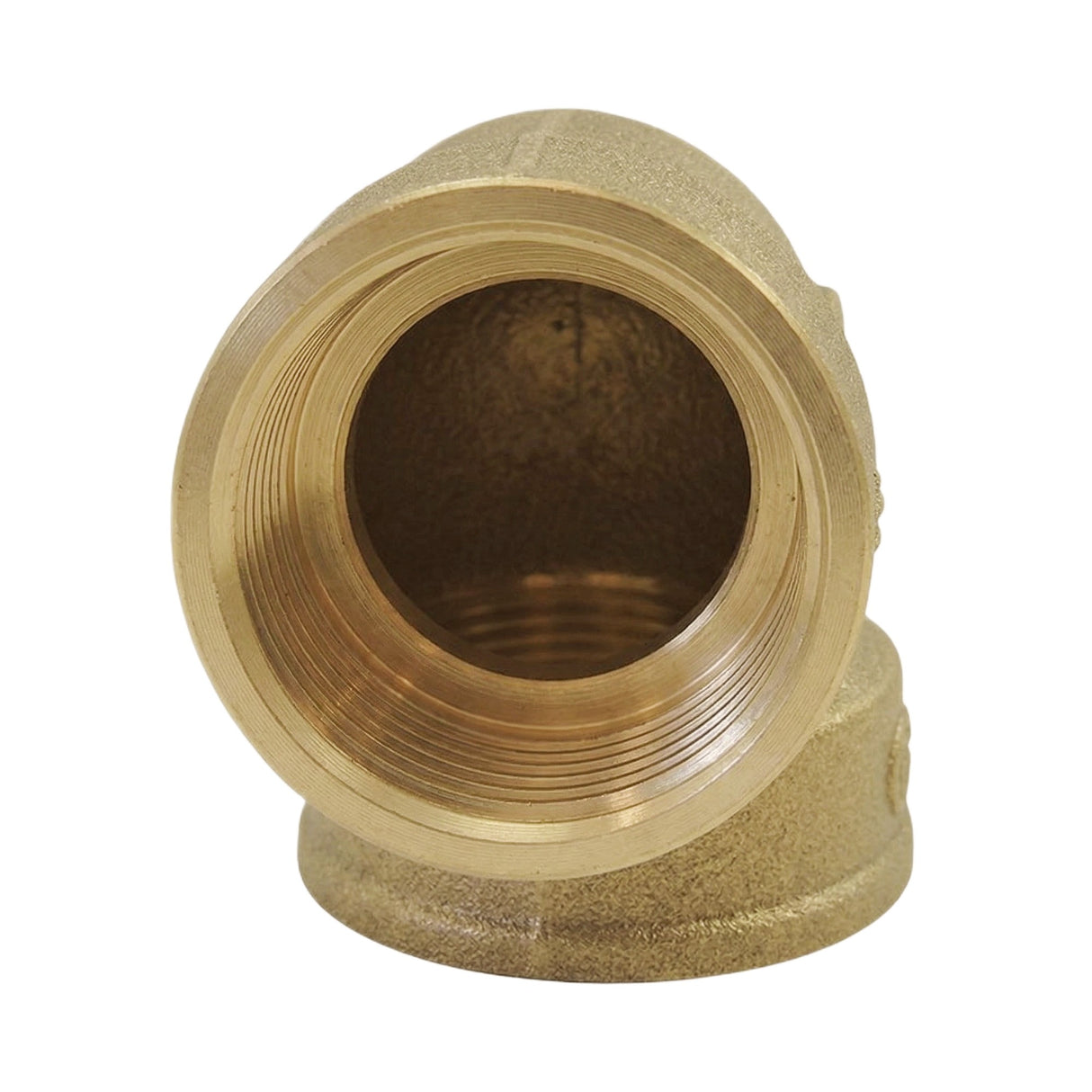 Coude 90° femelle-femelle en laiton CW617N BSP - vue de face