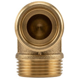 Coude 90° mâle-mâle en laiton CW617N BSP - vue de dessus