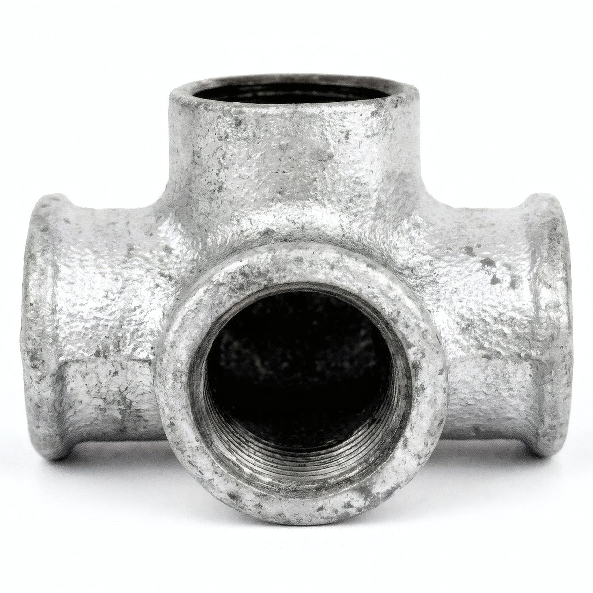 Distributeur T / Té - 4 voies - fonte galvanisée - photo produit fond blanc 4
