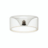 Żarówka LED donut E27 z przezroczystego szkła, Ø 195 mm, wyłączona, widoczny wpuszczany trzonek E27, białe tło