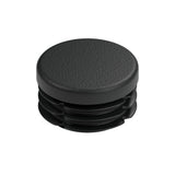 Czarna zaślepka lamelowa do złączki GW 3/4″ 20x27, widok z góry na płaski łeb