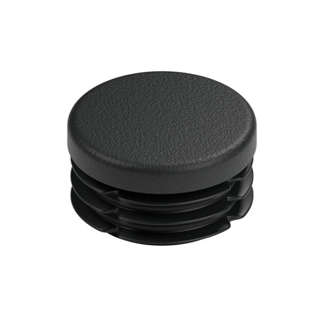 Czarna zaślepka lamelowa do złączki GW 3/4″ 20x27, widok z góry na płaski łeb