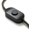 Jednobiegunowy czarny włącznik nożny do lamp podłogowych — Czarny