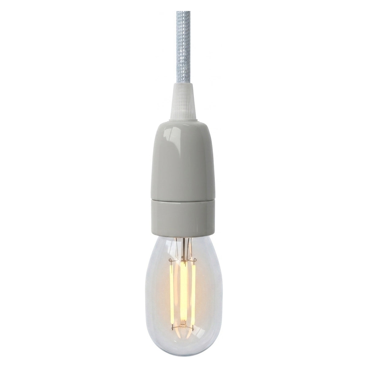 Oprawka E14 porcelanowa — Szary
