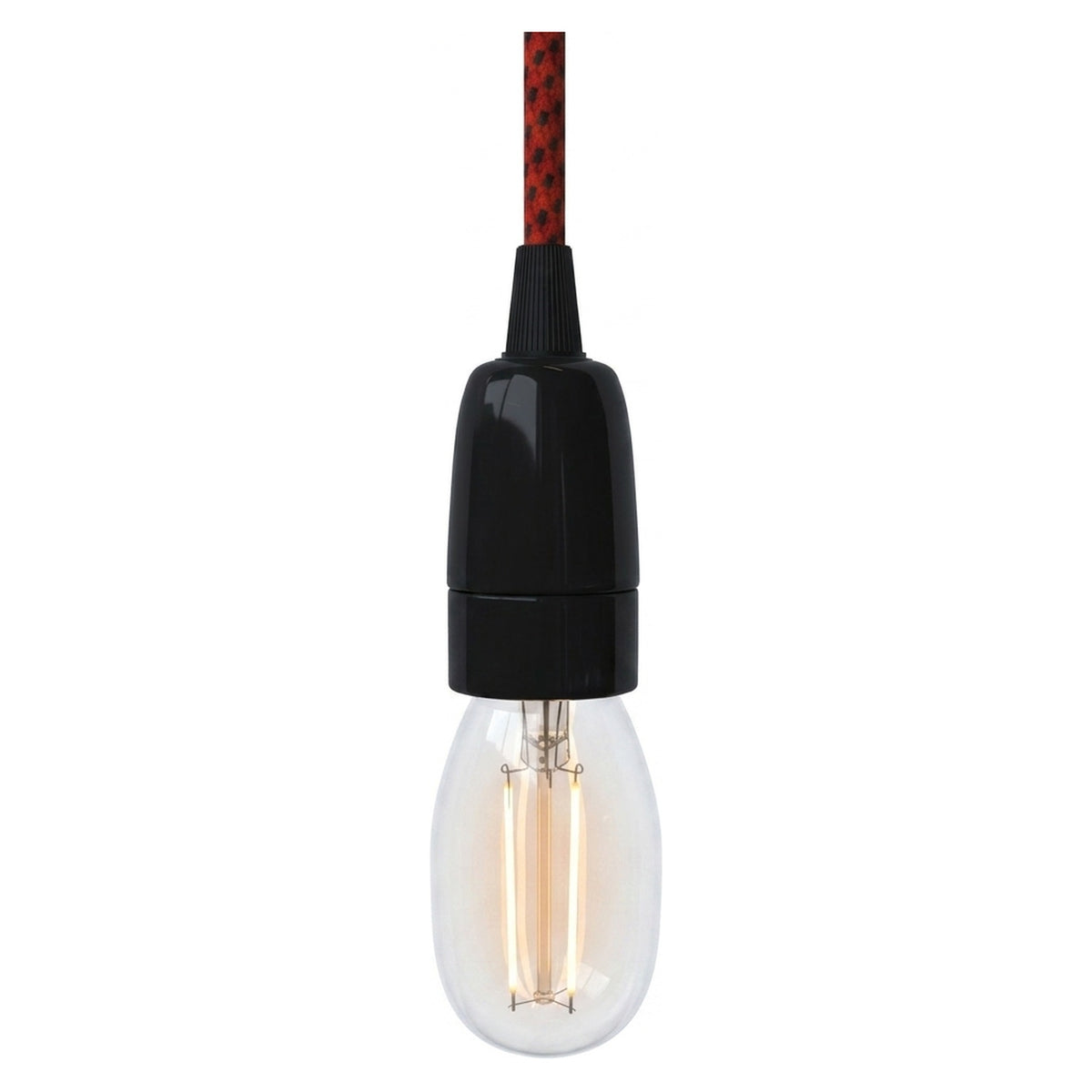 Oprawka E14 porcelanowa — Czarny
