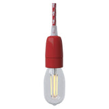 Oprawka E14 porcelanowa — Czerwony