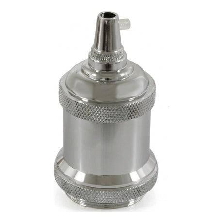 Oprawka E27 aluminiowa vintage — Chrom