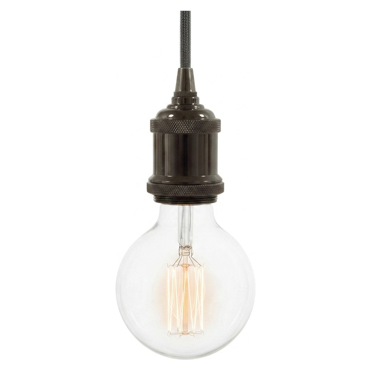 Oprawka E27 aluminiowa vintage — Czarna perła