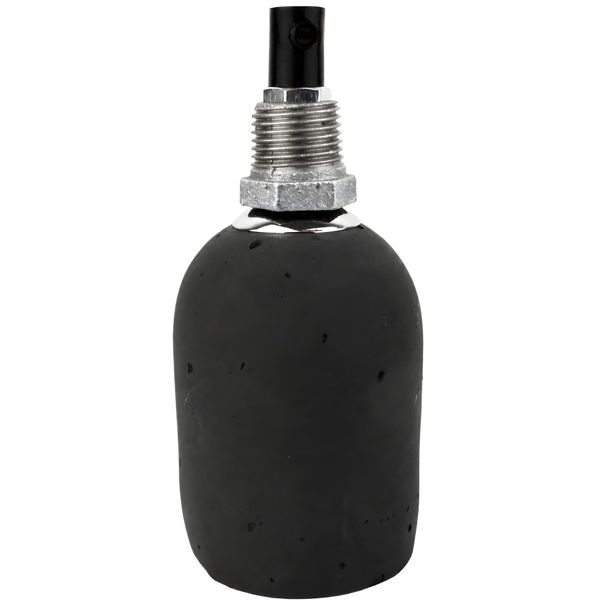 Zestaw oprawki E27 betonowej w kolorze antracytowym na złączce z żeliwa ocynkowanego 1/2'' (15x21mm) z gwintem zewnętrznym