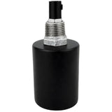 Zestaw oprawki E27 z czarnego drewna na złączce z żeliwa ocynkowanego 1/2'' (15x21mm) z gwintem zewnętrznym