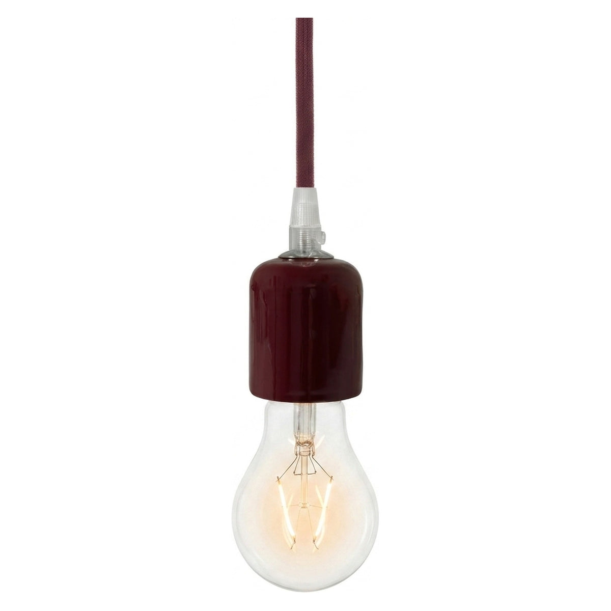 Oprawka E27 ceramiczna — Bordowy
