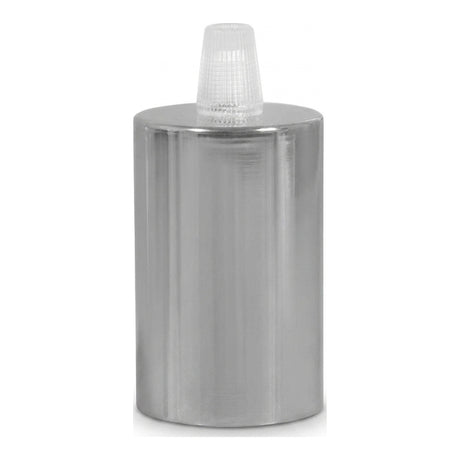 Oprawka E27 cylindryczna metalowa — Stożkowy plastikowy / Chrom