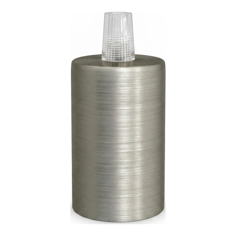 Oprawka E27 cylindryczna metalowa — Stożkowy plastikowy / Tytan satynowy