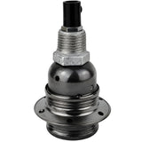 Zestaw oprawki E27 z błyszczącego metalu w kolorze czarnym na złączce z żeliwa ocynkowanego 1/2'' (15x21mm) z gwintem zewnętrznym