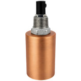Zestaw oprawki E27 z gładkiego metalu w kolorze miedzi na złączce z żeliwa ocynkowanego 1/2'' (15x21mm) z gwintem zewnętrznym
