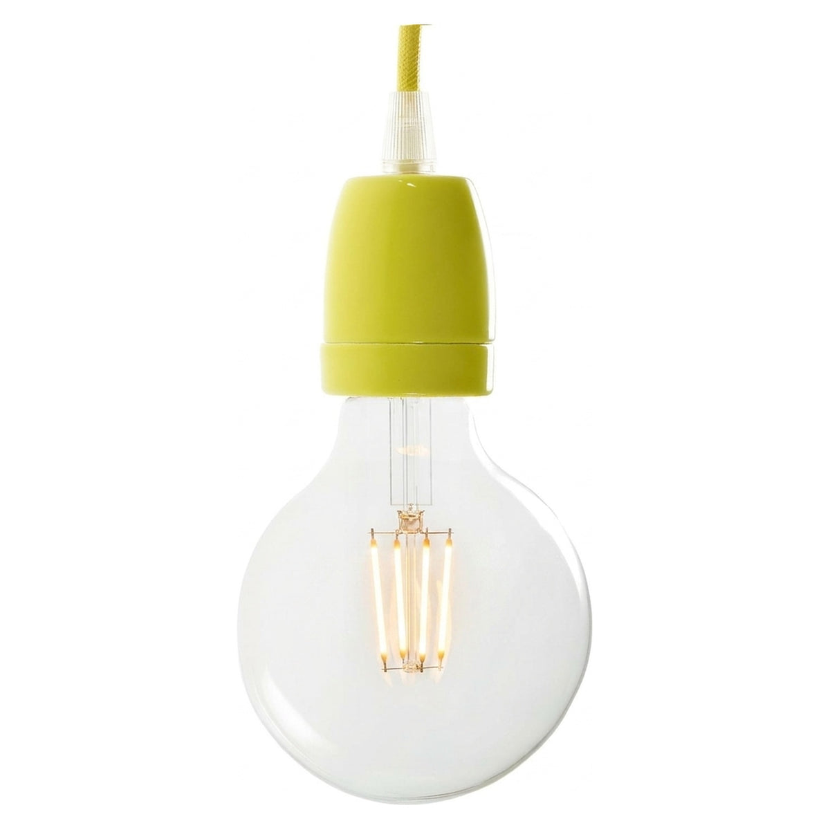 Oprawka E27 porcelanowa — Żółty
