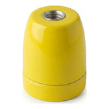 Oprawka E27 porcelanowa — Żółty