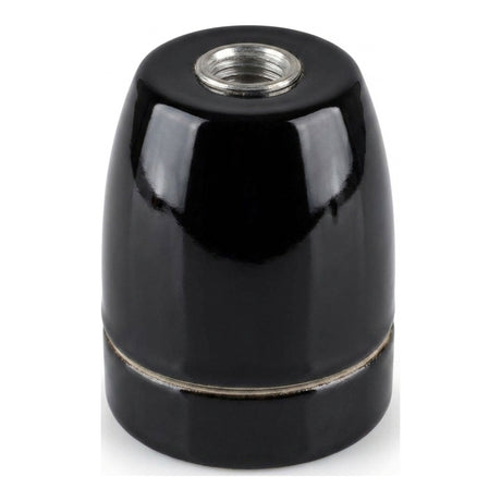 Oprawka E27 porcelanowa — Czarny