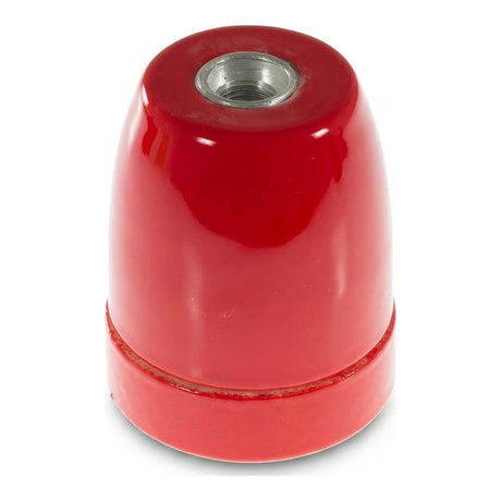 Oprawka E27 porcelanowa — Czerwony