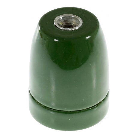 Oprawka E27 porcelanowa — Zielony
