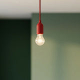 Oprawka E27 silikonowa z ukrytym dławikiem — Czerwony